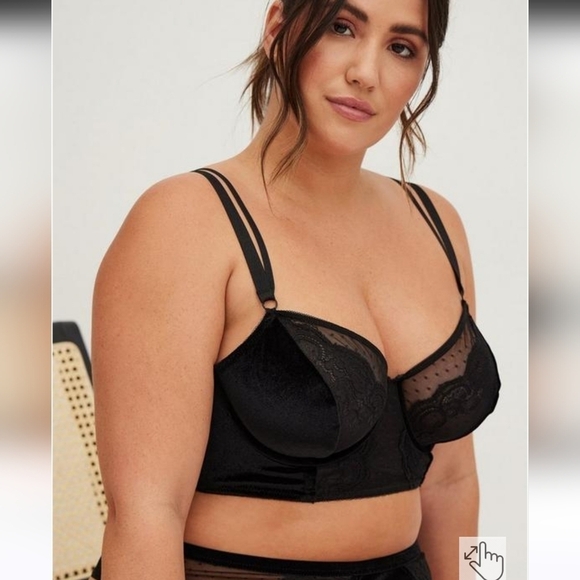 Torrid Velour And Lace Underwire Bra - Picture 1 of 8
